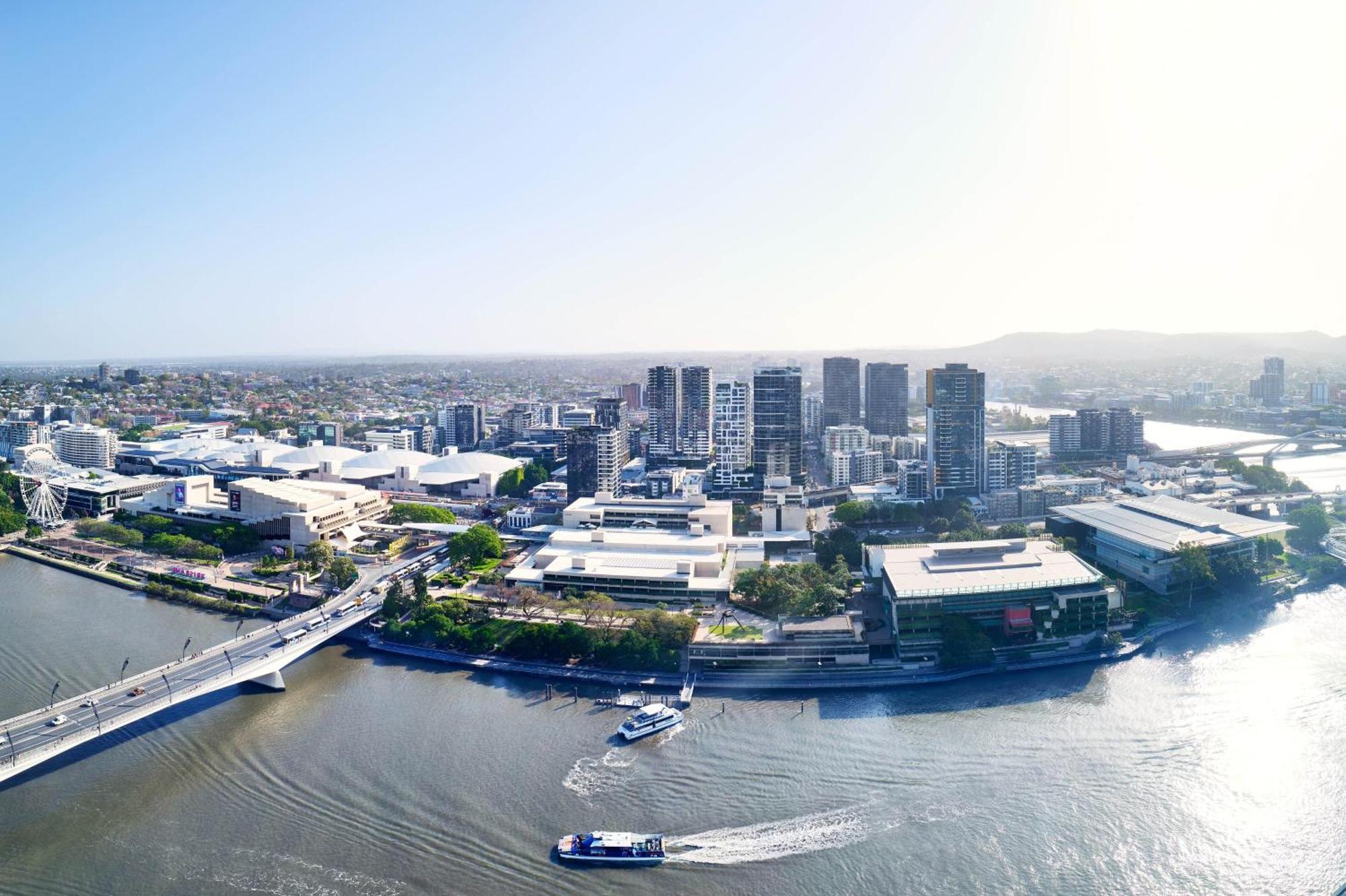 W Brisbane Hotel Exterior photo Aerial view of the campus