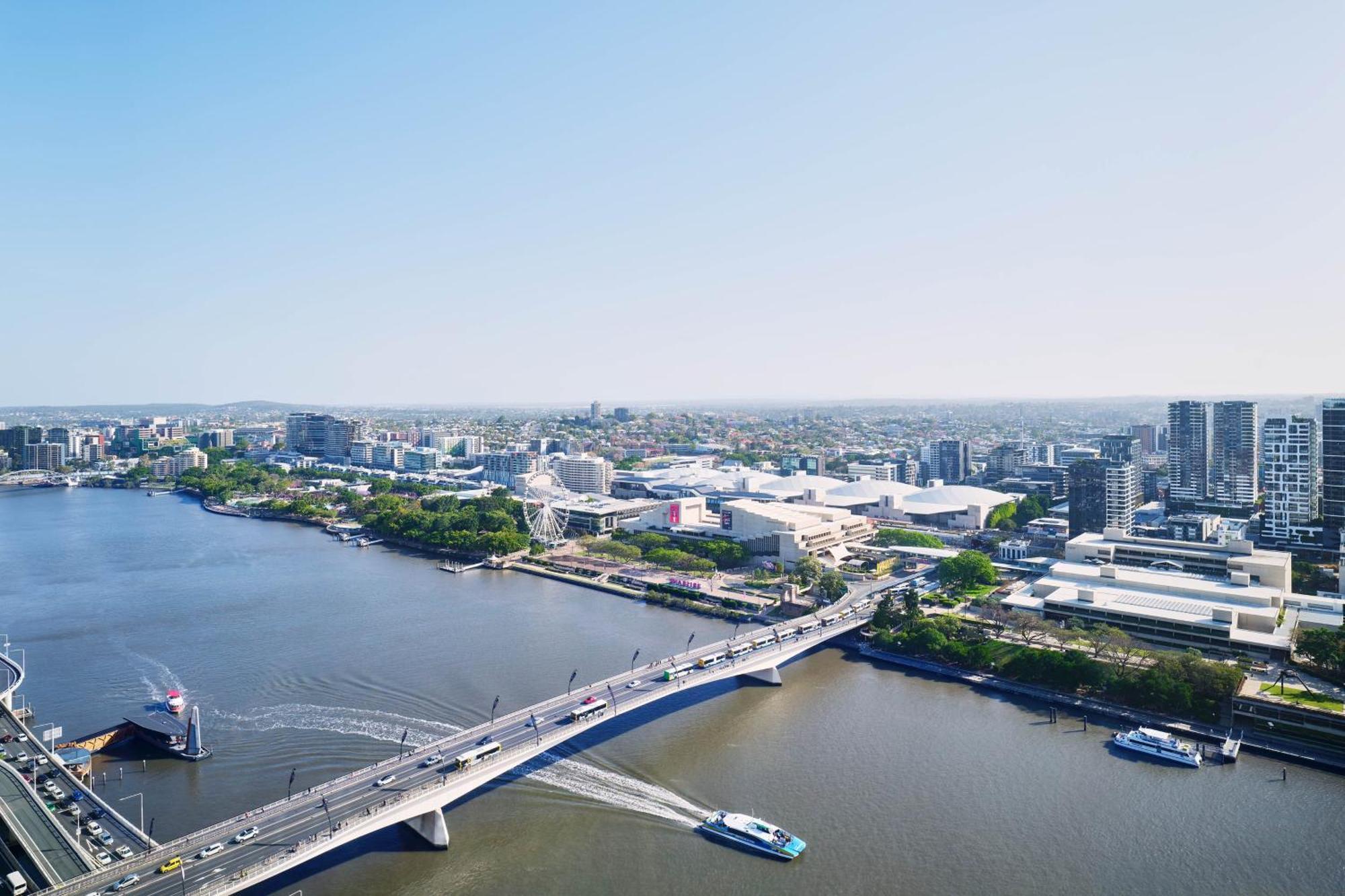 W Brisbane Hotel Exterior photo Aerial view of the Victoria Harbour precinct