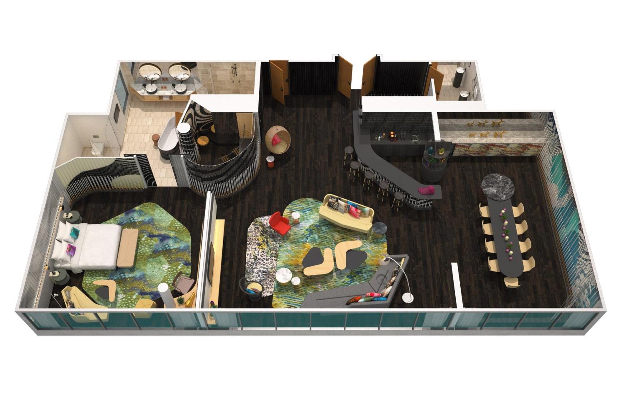 W Brisbane Hotel Exterior photo 3D floor plan of the museum